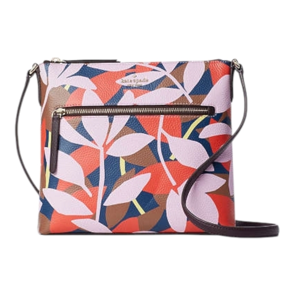 🆕️ kate spade ♠️ Jackson Tropical Toss Top Zip Crossbody in Pink Multi - NWOT - Picture 1 of 17